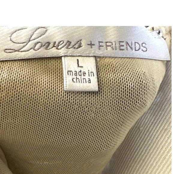 Lovers + Friends Black Sequin Cutout Midi Dress Sleeveless Bodycon Glam L NWT - Picture 8 of 10